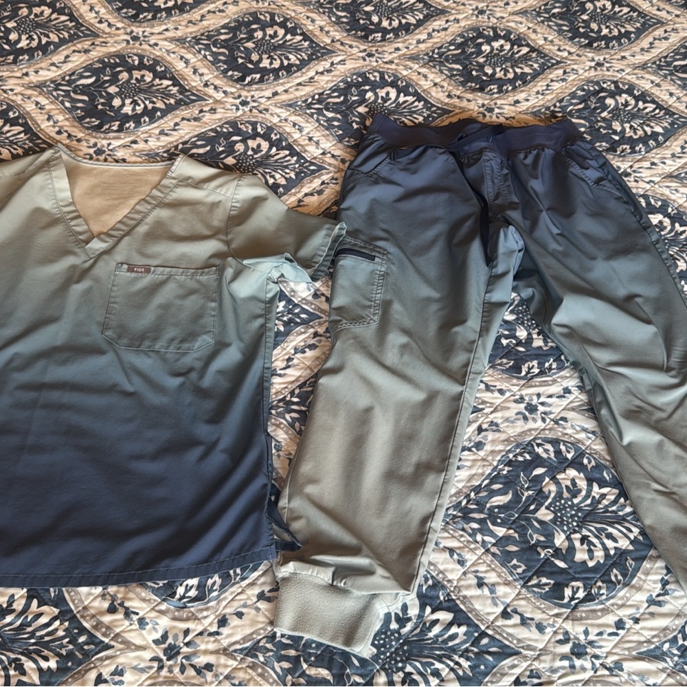 Figs Blue ombre Scrub Set. EUC. Limited edition.